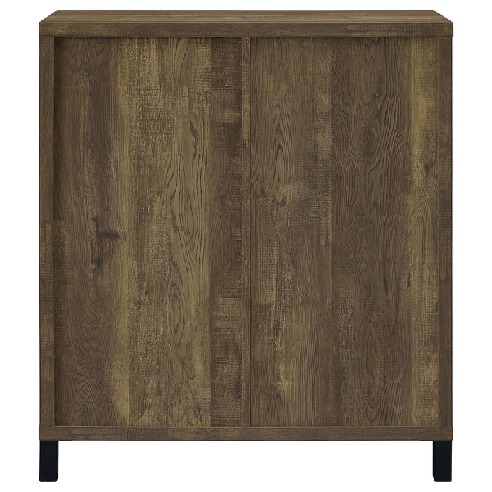 Arlington Bar Cabinet with Sliding Door Rustic Oak