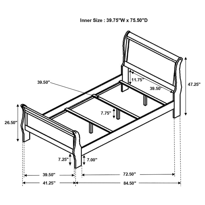 Louis Philippe Queen Beds