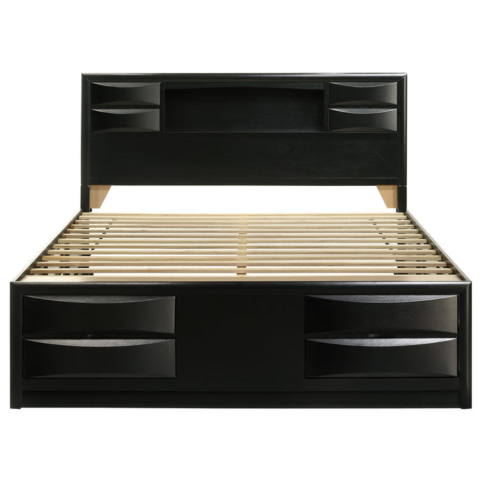 Briana Bookcase Platform Storage Bed