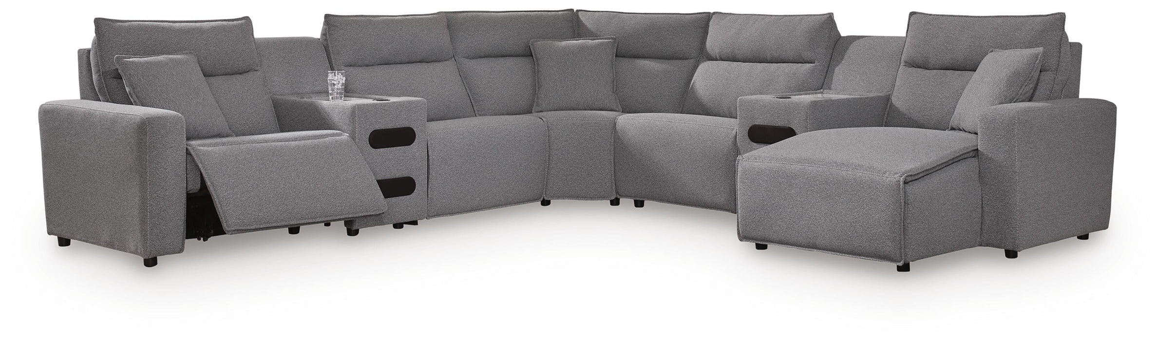Modmax II Power Reclining Sectional with Chaise and Audio Consoles