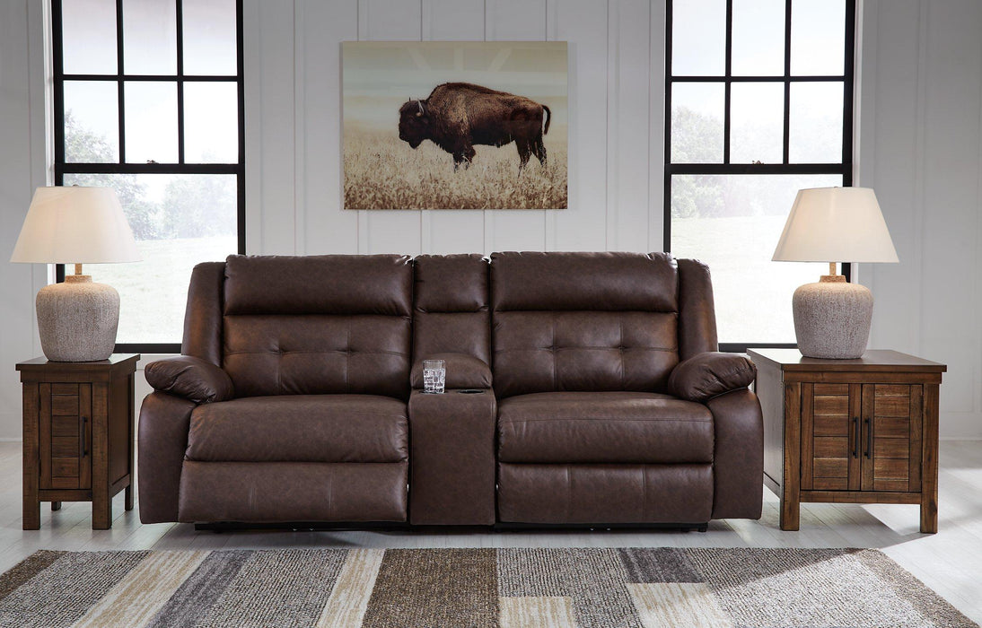 Punch Up Power Reclining Sectional Loveseat with Console