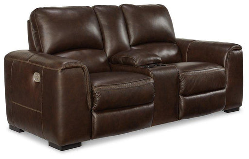 Alessandro Power Reclining Loveseat with Console - Couch Potato Furniture & Mattress (CA) - Multi Location