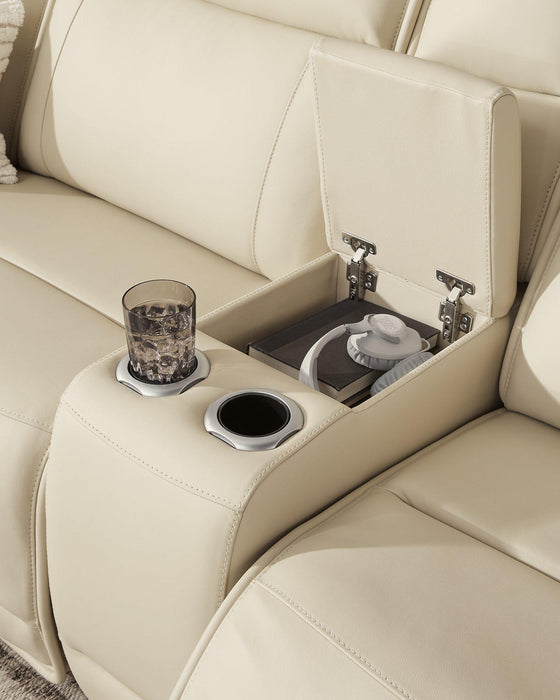 Double Deal Reclining Sectional with Console - Couch Potato Furniture & Mattress (CA) - Multi Location