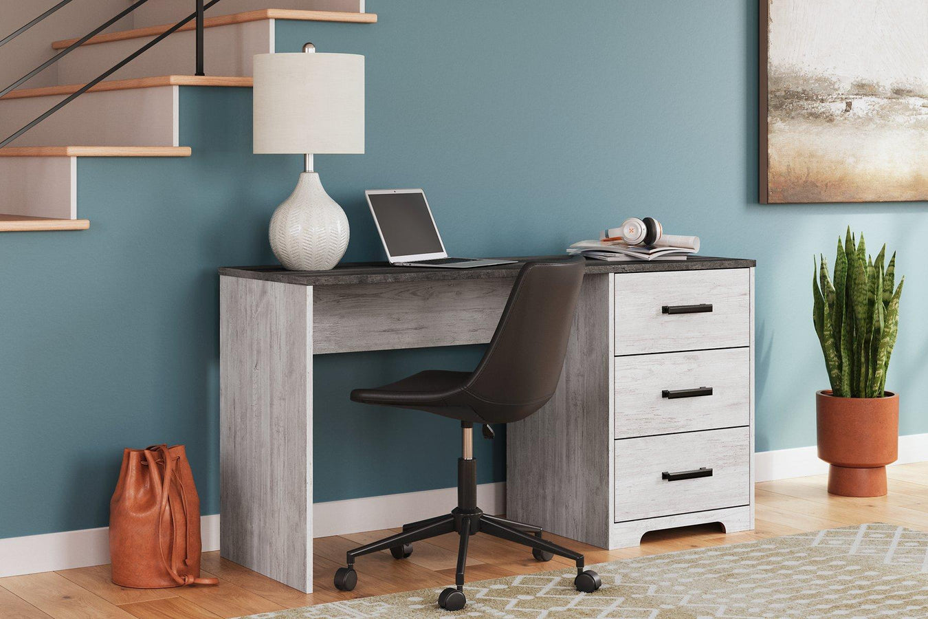 White/Dark Charcoal Gray