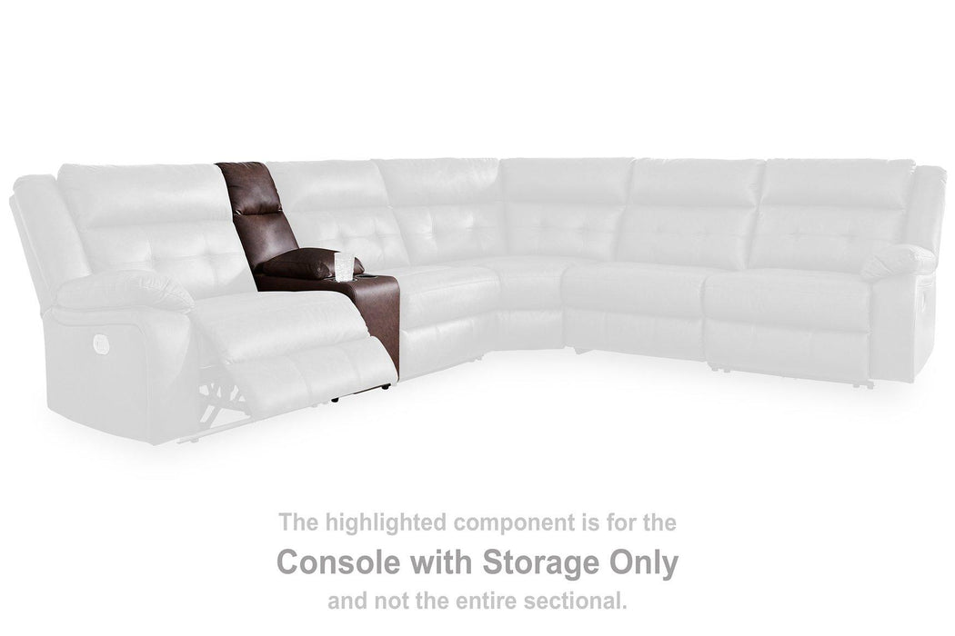 Punch Up Power Reclining Sectional Loveseat with Console