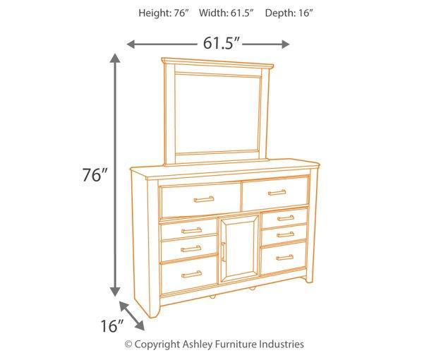 Juararo Dresser and Mirror - Couch Potato Furniture & Mattress (CA) - Multi Location
