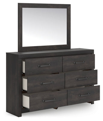 Hollivern Dresser and Mirror - Couch Potato Furniture & Mattress (CA) - Multi Location