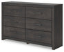 Hollivern Dresser and Mirror - Couch Potato Furniture & Mattress (CA) - Multi Location