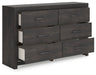 Hollivern Dresser and Mirror - Couch Potato Furniture & Mattress (CA) - Multi Location