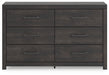 Hollivern Dresser and Mirror - Couch Potato Furniture & Mattress (CA) - Multi Location
