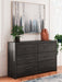 Hollivern Dresser and Mirror - Couch Potato Furniture & Mattress (CA) - Multi Location