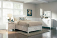 Sandy Beach Eastern King Storage Sleigh Bed Cream White - Couch Potato Furniture & Mattress (CA) - Multi Location