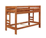 Wrangle Hill Twin Over Twin Bunk Bed Amber Wash - Couch Potato Furniture & Mattress (CA) - Multi Location