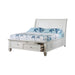 Selena Twin Sleigh Bed with Footboard Storage Cream White - Couch Potato Furniture & Mattress (CA) - Multi Location