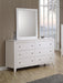 Selena Rectangular Dresser Mirror Cream White - Couch Potato Furniture & Mattress (CA) - Multi Location