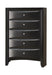 Briana Rectangular 5-drawer Chest Black - Couch Potato Furniture & Mattress (CA) - Multi Location