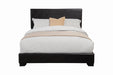 Conner Queen Upholstered Panel Bed Black - Couch Potato Furniture & Mattress (CA) - Multi Location
