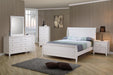 Selena Full Sleigh Platform Bed Cream White - Couch Potato Furniture & Mattress (CA) - Multi Location
