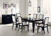Louise Upholstered Dining Side Chairs Black and Cream (Set of 2) - Couch Potato Furniture & Mattress (CA) - Multi Location