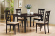 Gabriel Lattice Back Side Chairs Cappuccino and Tan (Set of 2) - Couch Potato Furniture & Mattress (CA) - Multi Location
