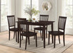Gomez 5-piece Rectangular Dining Table Set Cappuccino - Couch Potato Furniture & Mattress (CA) - Multi Location