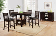 Lavon Upholstered Counter Height Stools Black and Espresso (Set of 2) - Couch Potato Furniture & Mattress (CA) - Multi Location