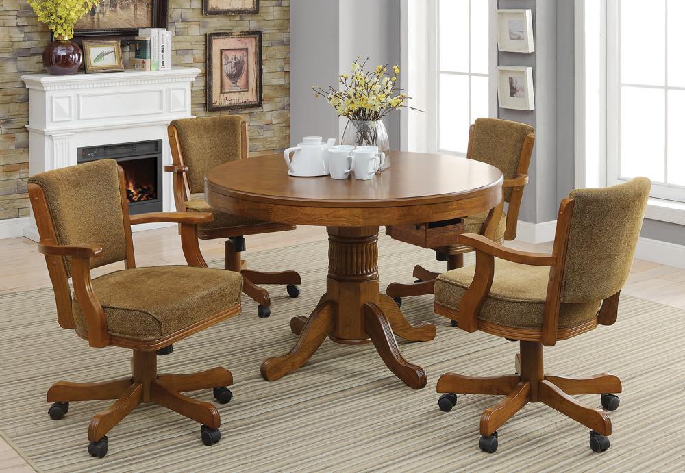 Mitchell Upholstered Game Chair Olive-brown and Amber - Couch Potato Furniture & Mattress (CA) - Multi Location