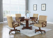 Marietta Round Wooden Game Table Tobacco - Couch Potato Furniture & Mattress (CA) - Multi Location