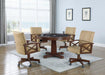 Marietta Round Wooden Game Table Tobacco - Couch Potato Furniture & Mattress (CA) - Multi Location