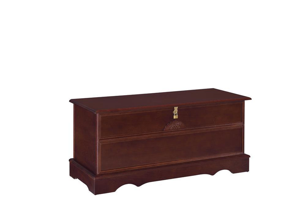 Paula Rectangular Cedar Chest Warm Brown - Couch Potato Furniture & Mattress (CA) - Multi Location