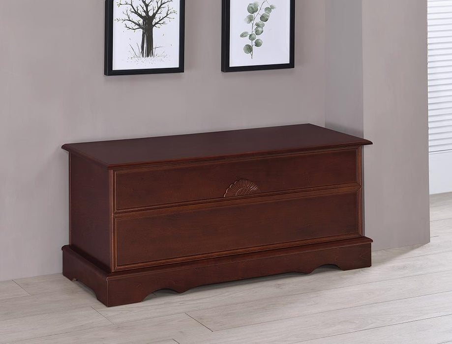 Paula Rectangular Cedar Chest Warm Brown - Couch Potato Furniture & Mattress (CA) - Multi Location