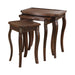 Daphne 3-piece Curved Leg Nesting Tables Warm Brown - Couch Potato Furniture & Mattress (CA) - Multi Location