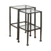 Leilani 2-piece Glass Top Nesting Tables Black - Couch Potato Furniture & Mattress (CA) - Multi Location