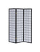 Carrie 3-panel Folding Screen Black and White - Couch Potato Furniture & Mattress (CA) - Multi Location