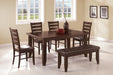 Dalila Rectangular Dining Table Cappuccino - Couch Potato Furniture & Mattress (CA) - Multi Location