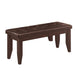 Dalila Tufted Upholstered Dining Bench Cappuccino and Black - Couch Potato Furniture & Mattress (CA) - Multi Location