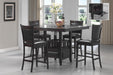 Jaden Square Counter Height Table with Storage Espresso - Couch Potato Furniture & Mattress (CA) - Multi Location