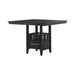Jaden Square Counter Height Table with Storage Espresso - Couch Potato Furniture & Mattress (CA) - Multi Location