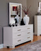 Jessica Rectangular Dresser Mirror White - Couch Potato Furniture & Mattress (CA) - Multi Location