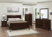 Louis Philippe Eastern King Panel Sleigh Bed Cappuccino - Couch Potato Furniture & Mattress (CA) - Multi Location