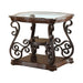 Laney End Table Deep Merlot and Clear - Couch Potato Furniture & Mattress (CA) - Multi Location