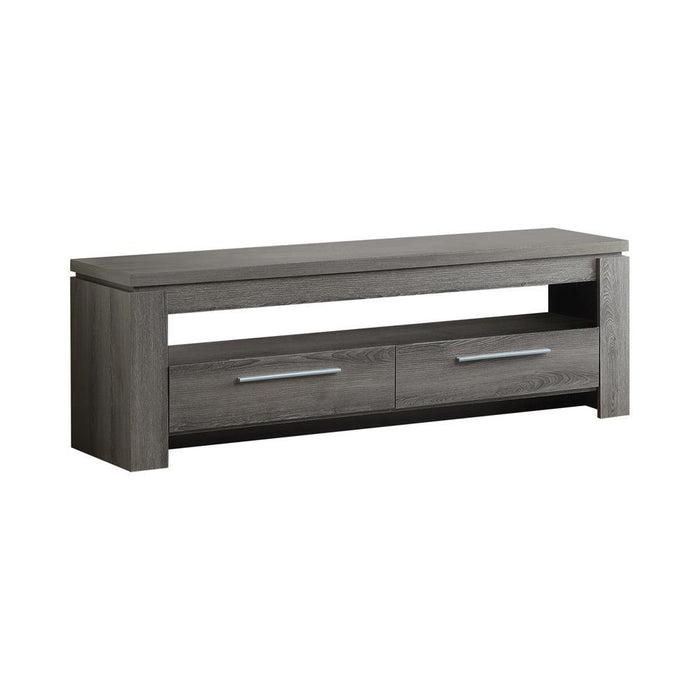 Elkton 2-drawer TV Console Weathered Grey - Couch Potato Furniture & Mattress (CA) - Multi Location