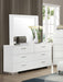 Felicity Rectangle Dresser Mirror Glossy White - Couch Potato Furniture & Mattress (CA) - Multi Location