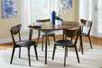 Jedda Upholstered Dining Chairs Dark Walnut and Black (Set of 2) - Couch Potato Furniture & Mattress (CA) - Multi Location