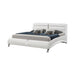 Jeremaine California King Upholstered Bed White - Couch Potato Furniture & Mattress (CA) - Multi Location
