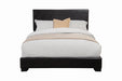 Conner Eastern King Upholstered Panel Bed Black - Couch Potato Furniture & Mattress (CA) - Multi Location