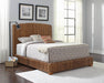 Laughton Hand-Woven Banana Leaf Queen Bed Amber - Couch Potato Furniture & Mattress (CA) - Multi Location