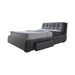 Fenbrook Eastern King Tufted Upholstered Storage Bed Grey - Couch Potato Furniture & Mattress (CA) - Multi Location