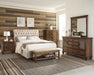 Devon Tufted Upholstered California King Bed Beige - Couch Potato Furniture & Mattress (CA) - Multi Location