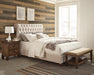 Devon Tufted Upholstered California King Bed Beige - Couch Potato Furniture & Mattress (CA) - Multi Location